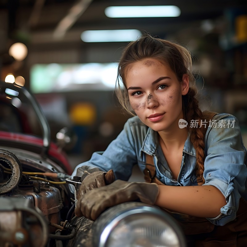 机械师专注检修汽车