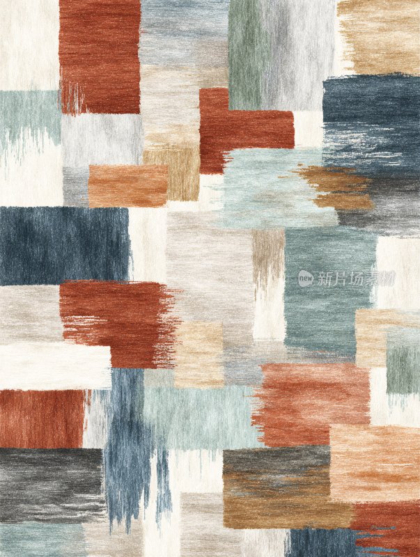 彩色方块拼接抽象图案