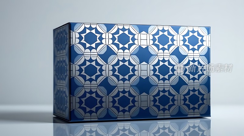 蓝色几何图案礼盒