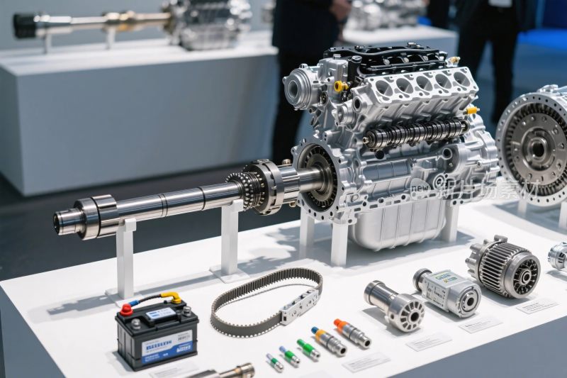汽车发动机部件展示