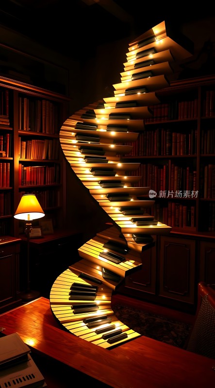 钢琴键楼梯