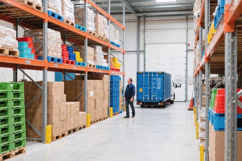 仓库内部工作场景