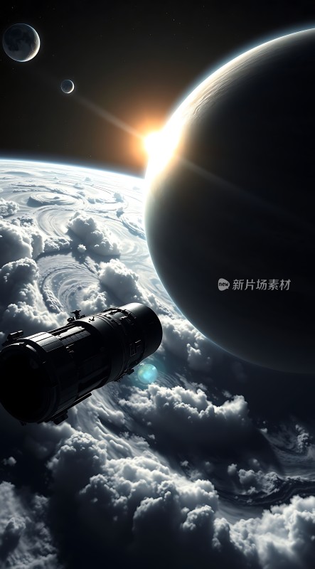 太空探索星际飞船与神秘星球