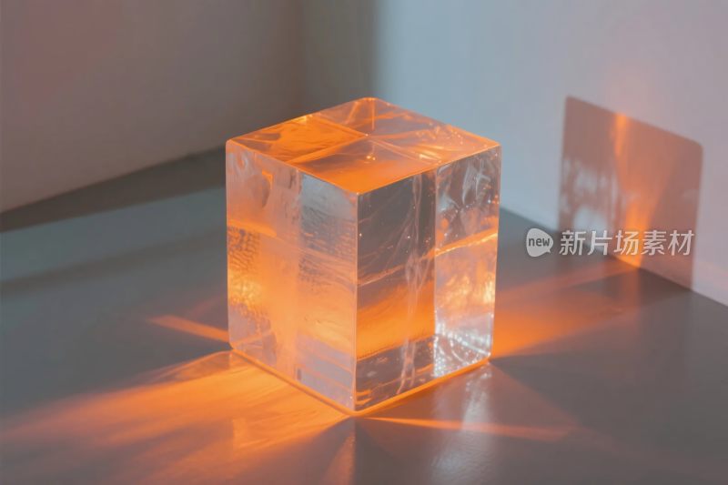 透明立方体光影