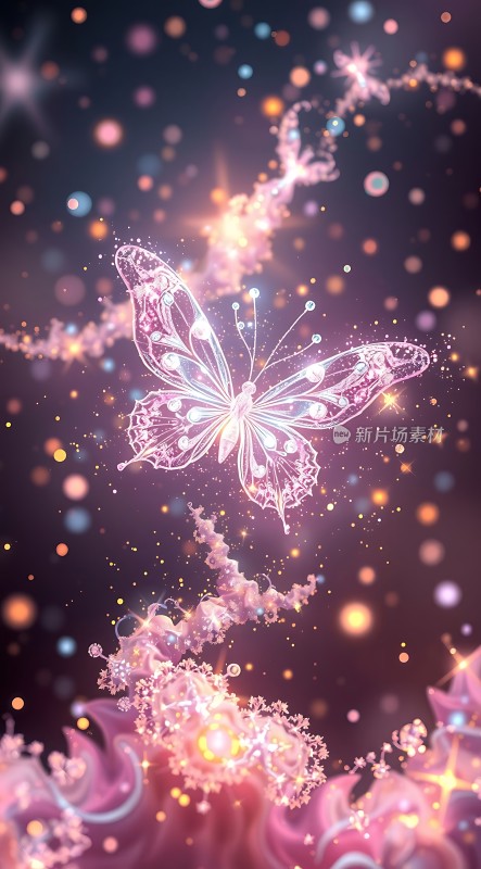 蝴蝶飞舞梦幻星空