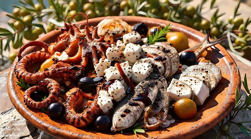 地中海风味海鲜拼盘
