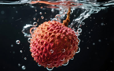 新鲜荔枝掉入水里 新鲜荔枝掉入水里