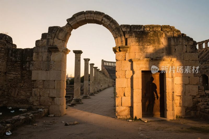 古城遗址拱门遗迹