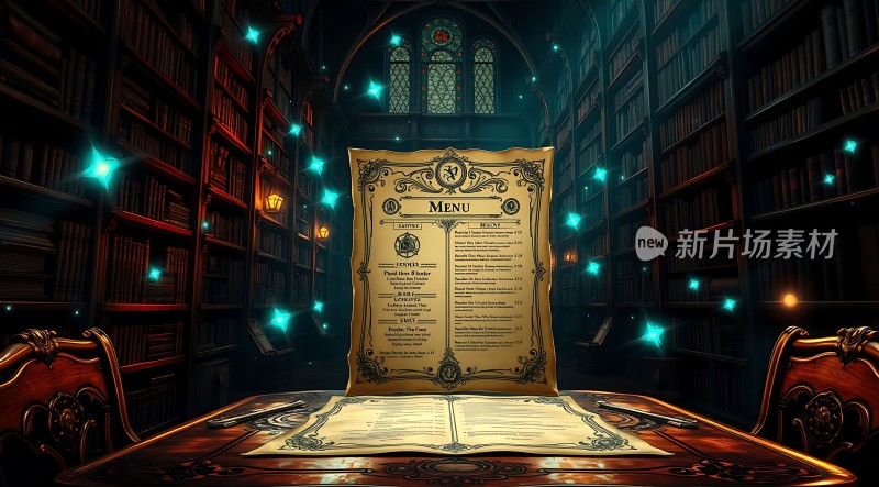 神秘图书馆里的菜单