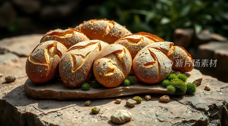 阳光下的面包艺术