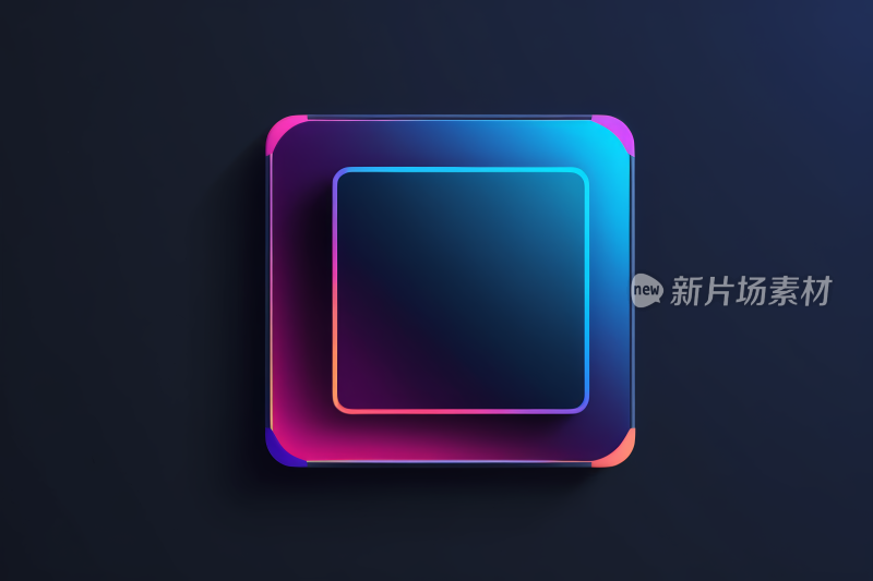 具有渐变渐变效果的方形图标高清图片