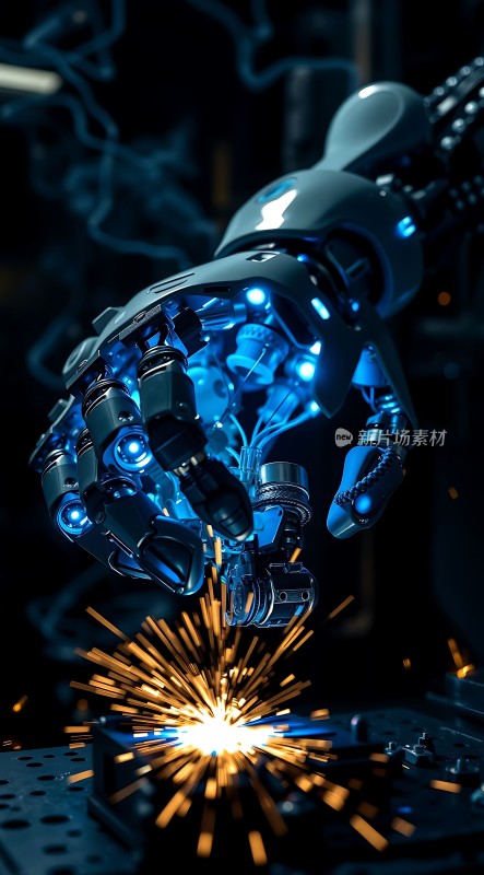 机械臂焊接火花四溅