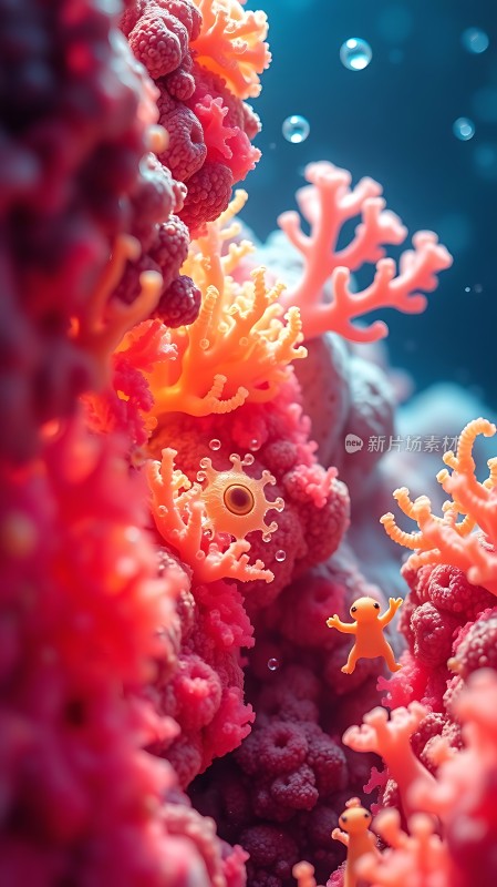 珊瑚丛中的小精灵探险记