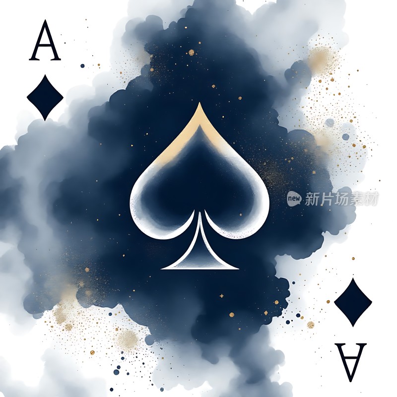 黑桃A扑克牌艺术图