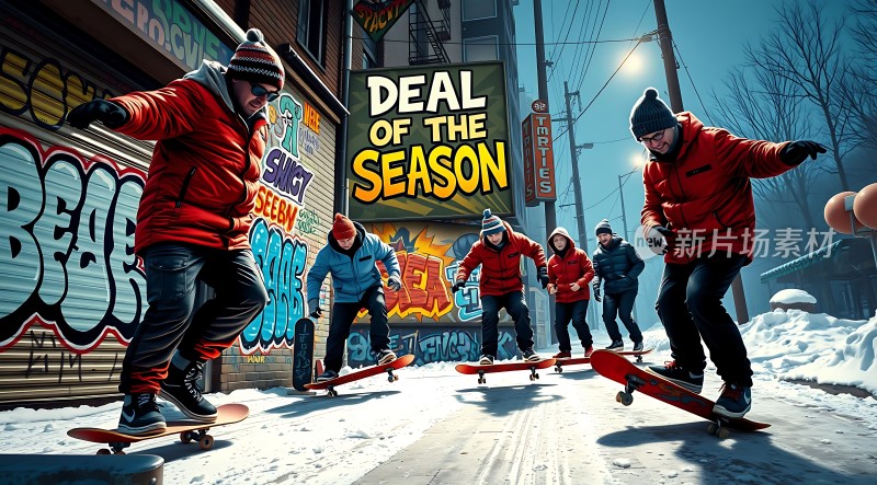 滑板少年冬季挑战赛