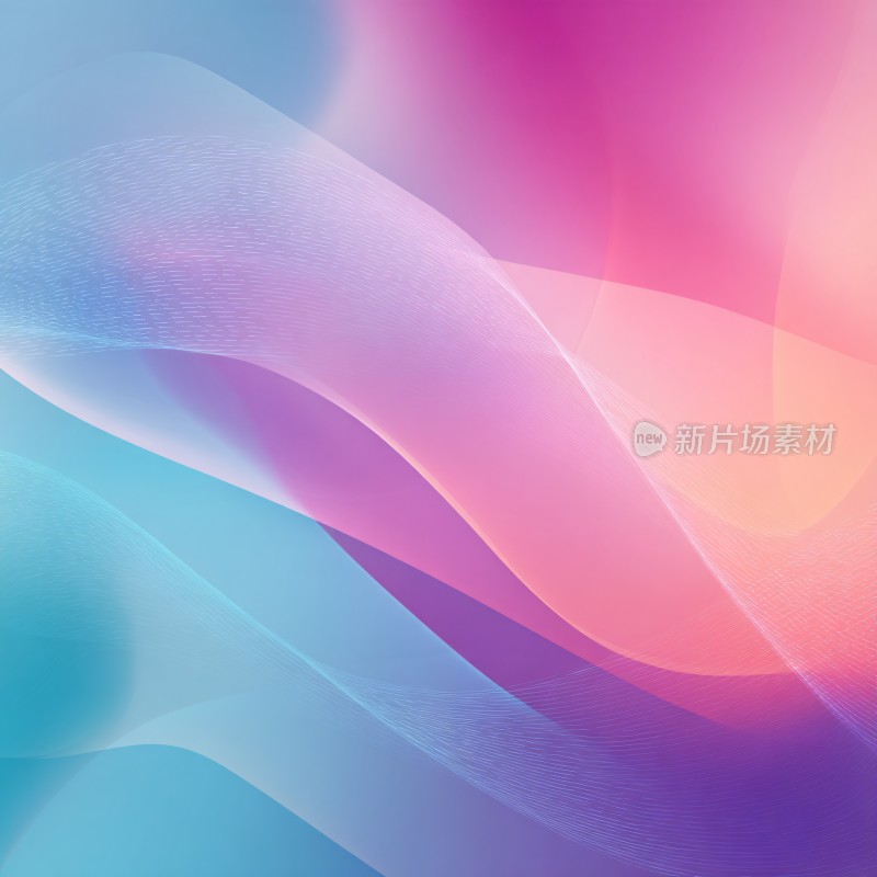 梦幻渐变色彩波浪背景图