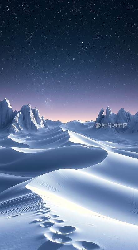 雪域星空下的神秘脚印之旅