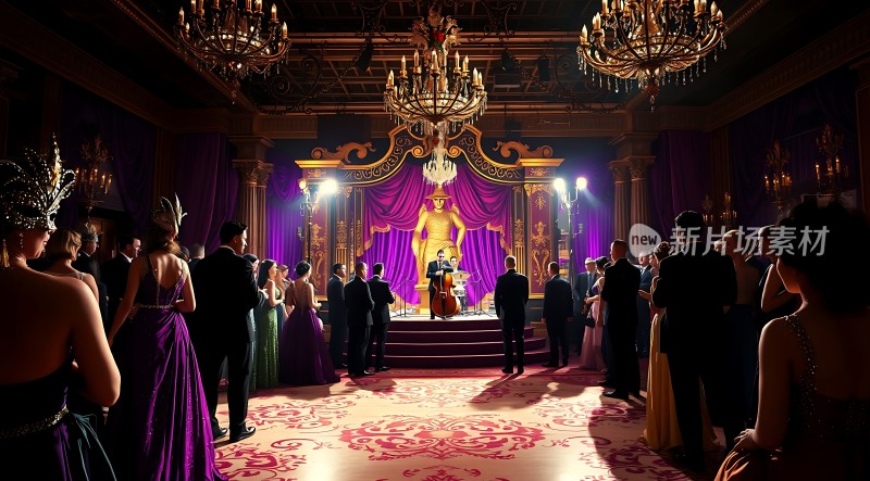 华丽舞会上的优雅演奏
