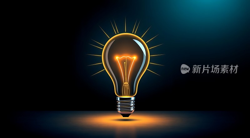 新片场素材 灯泡创意