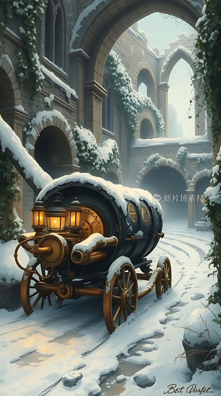 雪地古堡马车之旅