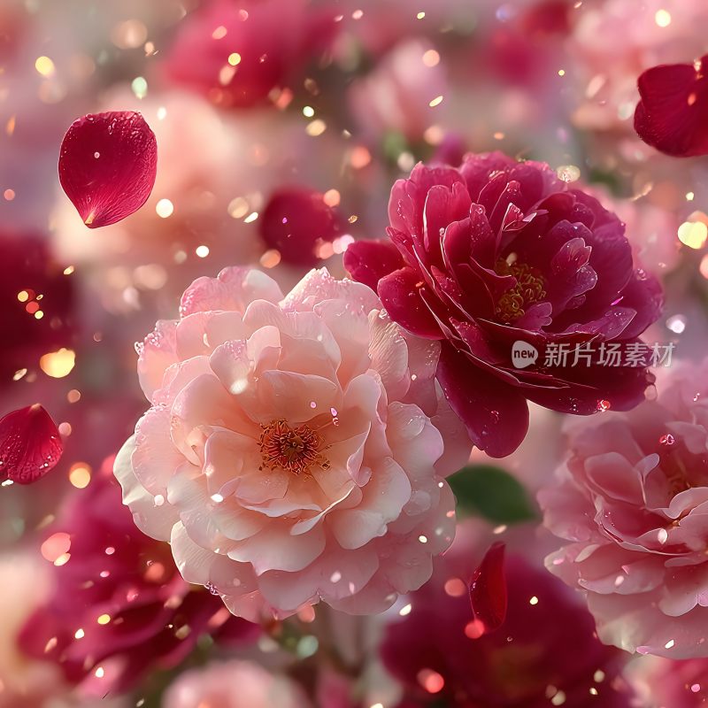 梦幻唯美的盛开花朵