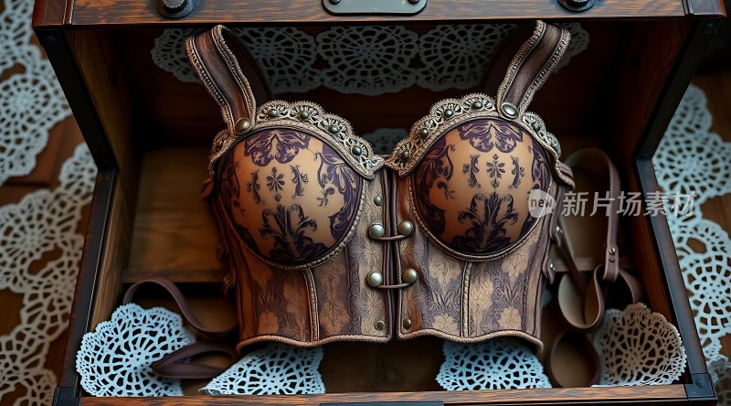 复古胸甲展示精美蕾丝装饰尽显优雅魅力