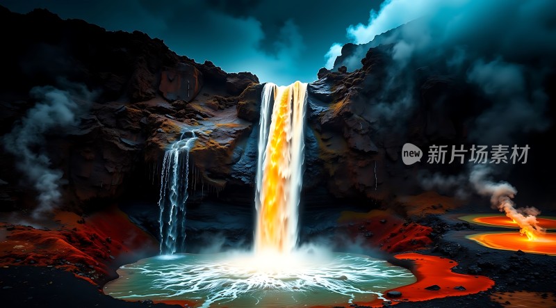 熔岩瀑布奇景