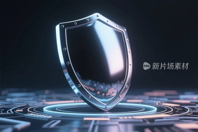科技盾牌插画