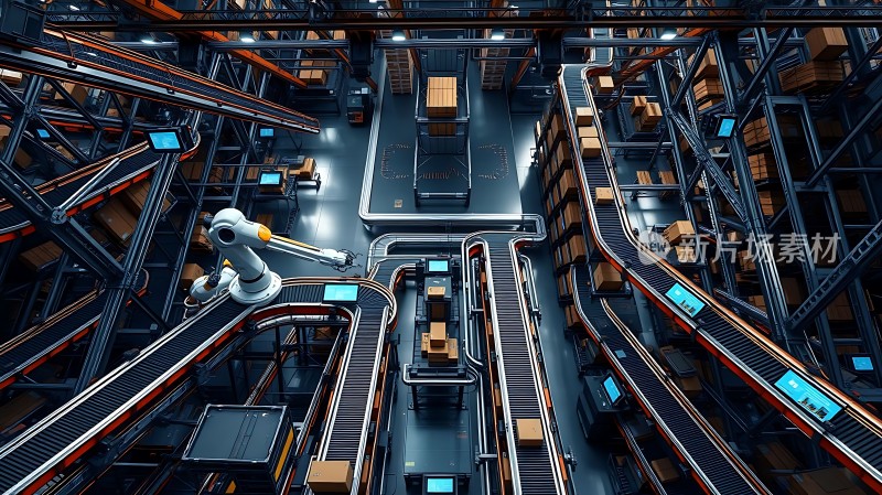 智能物流中心机器人与传送带的高效协作