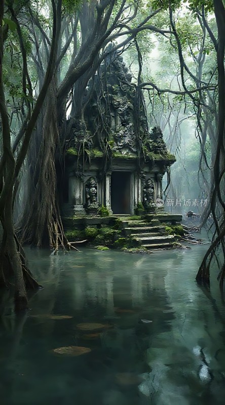 迷雾森林中的古老遗迹