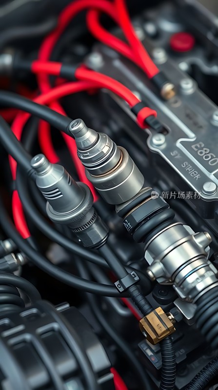 发动机点火系统细节展示