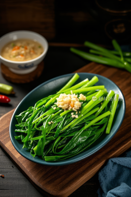 蒜蓉空心菜中国传统经典美食中式家常美味