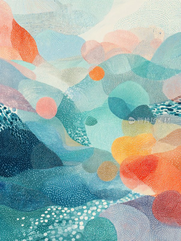 抽象多彩插画背景图