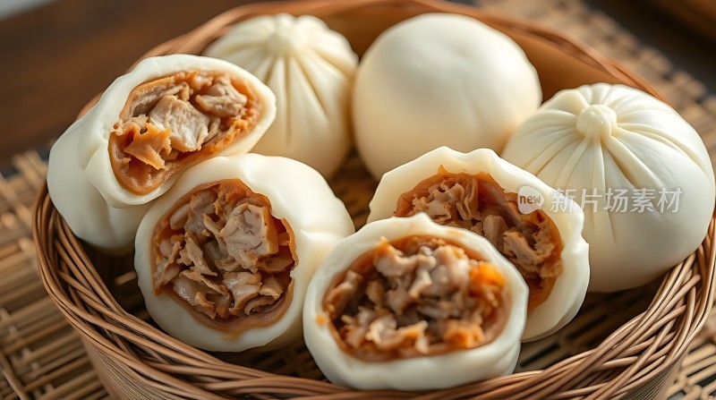 蒸笼里的美味包子