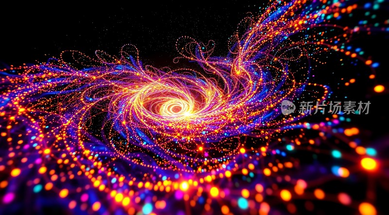 五彩斑斓的光芒漩涡