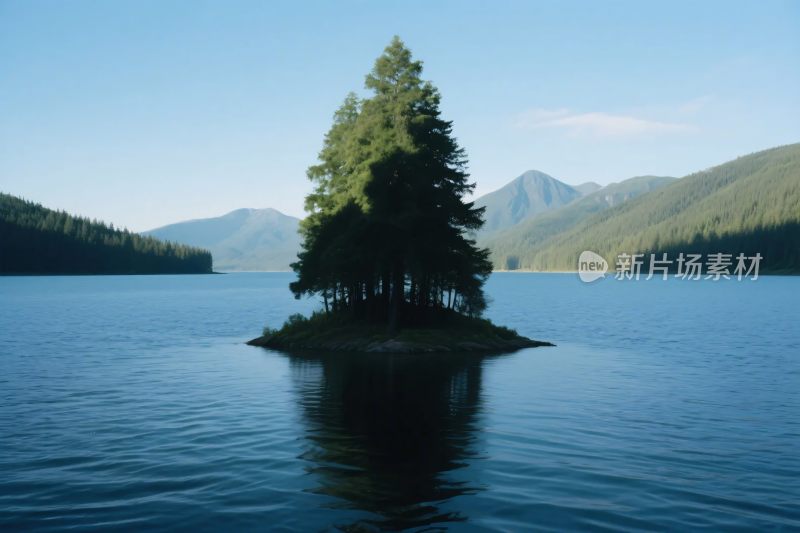 湖心岛自然风景