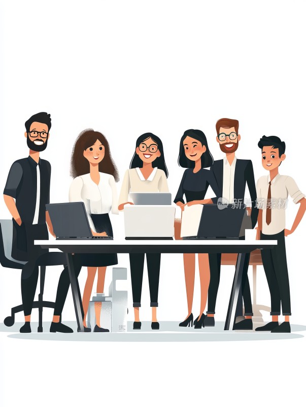 商业职场团队合作会议