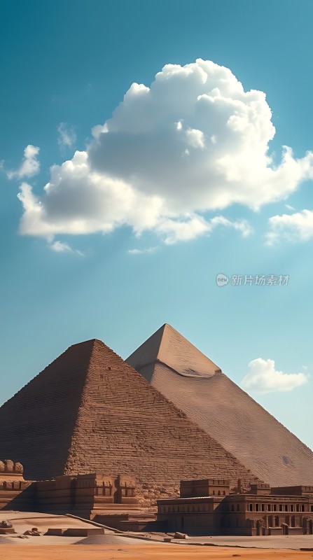 埃及金字塔下的古建筑群