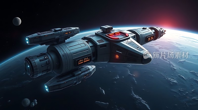 星际飞船遨游宇宙