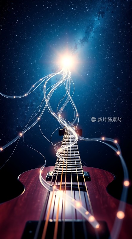 吉他星空下的旋律