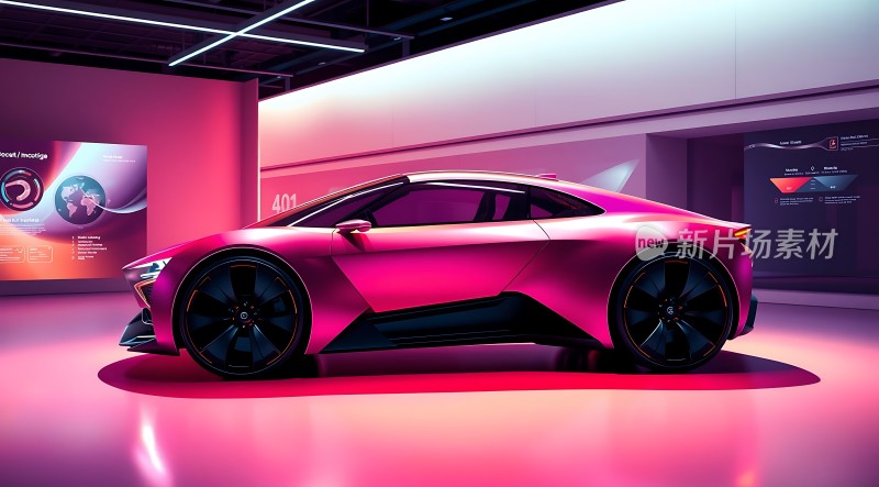 未来科技 pink跑车