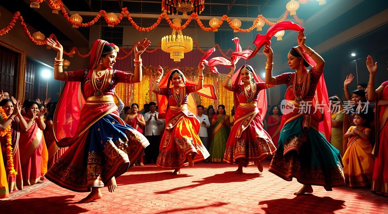 印度舞者华丽表演