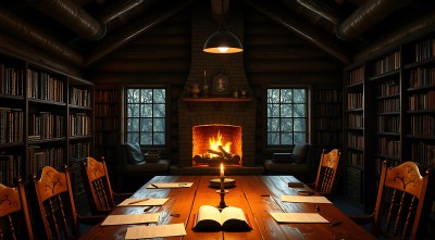 温馨书房里的温暖聚会