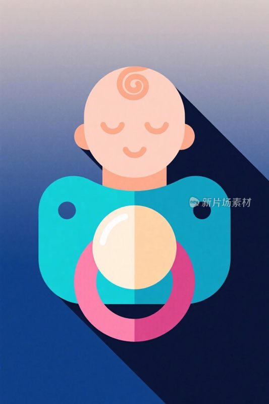婴儿奶嘴插画