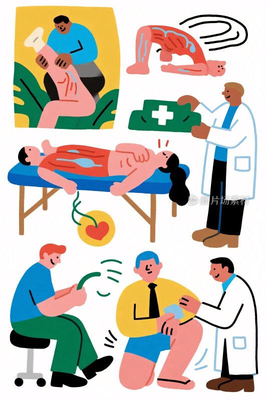 医疗急救插画场景