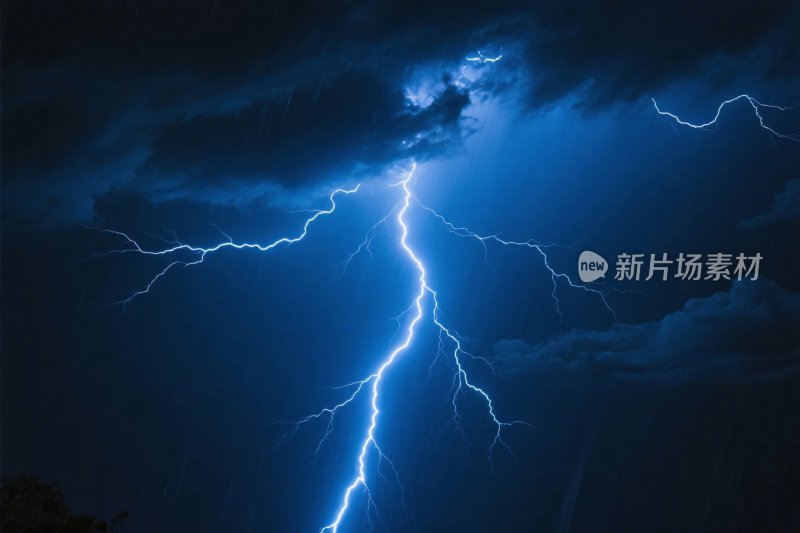 闪电风暴自然景观