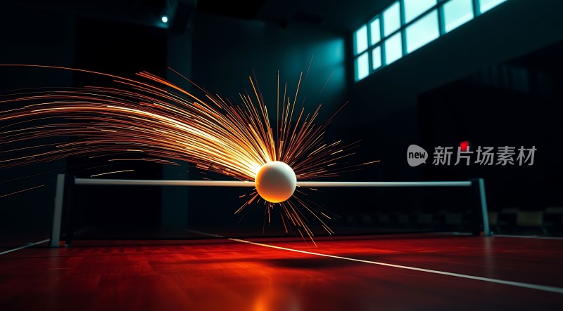 乒乓球桌上的炫目碰撞