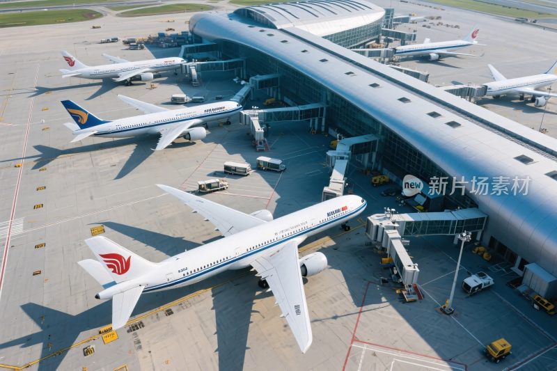 机场停机坪飞机场景