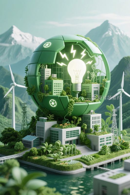 绿色环保地球城市景观