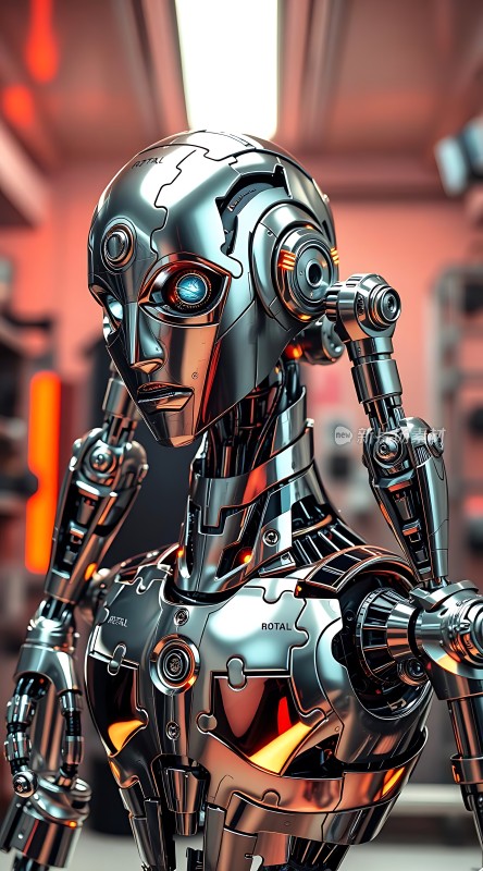 银色机器人未来科技感十足